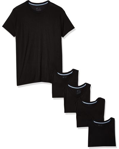 Hanes 5-pack X-temp Comfort Cool Dyed Crewneck Undershirt - Black