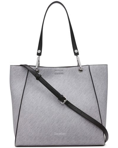 Calvin Klein Reyna North/south Tote - Gray