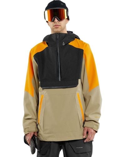 Volcom Brighton Pullover Anarok Hooded Snowboard Jacket - Multicolor