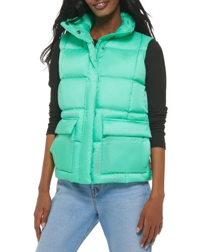 Levi's Sporty Box Quilted Puffer Vest - Green