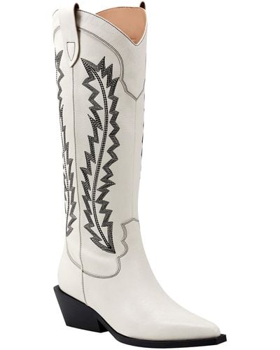 Marc Fisher Roselle Western Boot - White
