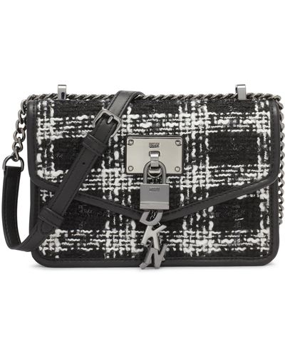 Dkny Elissa Medium Chain Strap Shoulder Bag (Black Graffiti)