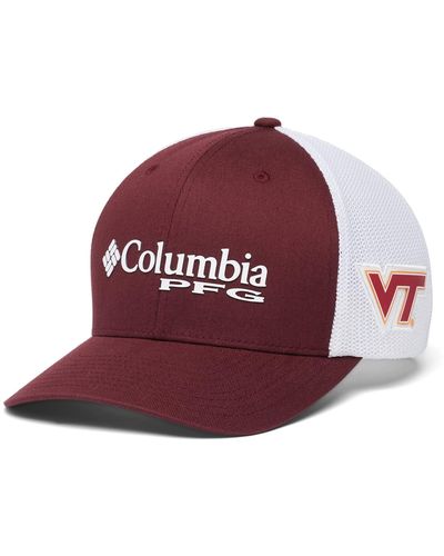 Columbia Ncaa Virginia Tech Hokies Collegiate Pfg Mesh Ball Cap - Red