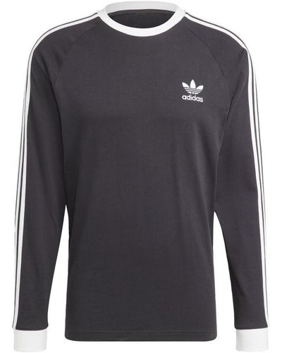 adidas Adicolor Classics 3 Stripes Long Sleeve T-shirt - Black