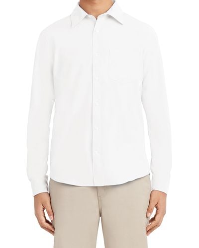Nautica Long Sleeve Uniform Oxford Shirt Chemise - Blanc