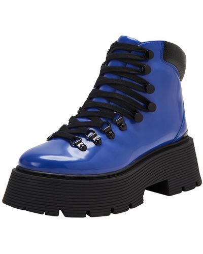 Katy Perry The Jenifer Lace Up Bootie Fashion Boot - Blue