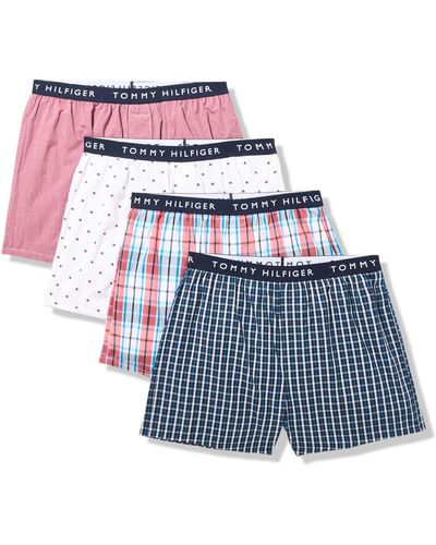 Tommy Hilfiger Cotton Classics 4-pack Woven Boxer - White