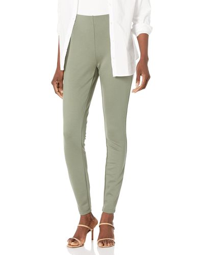 Nanette Lepore Womens Pull On Leggings With Hollywood Waist Business Casual Pants - Green
