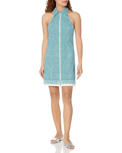 Trina Turk Zip Front Dress - Blue