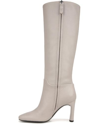 Franco Sarto Sarto S Flexa High Square Toe Tall Boot Gray Leather 5 M