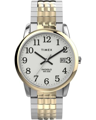 Timex Tone Case White Dial With Two-tone Expansion - Metallic