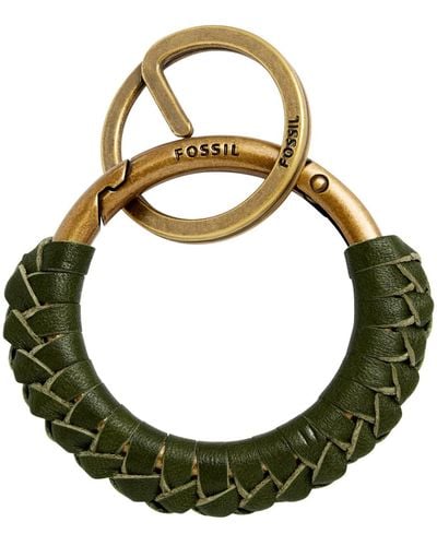 Fossil Leather Wrap Key Fob - Green
