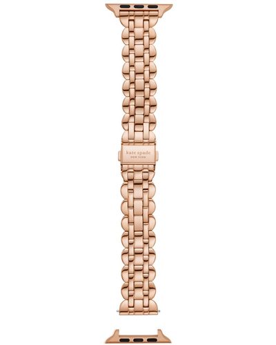 Kate Spade Women's Rose Gold-tone Stainless Steel 42/44/45mm Band For Apple Watch® - Metallic