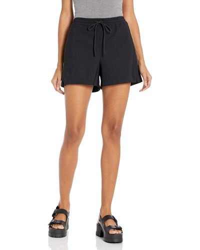 Theory Womens Easy Pull-on In Precision Ponte Shorts - Black