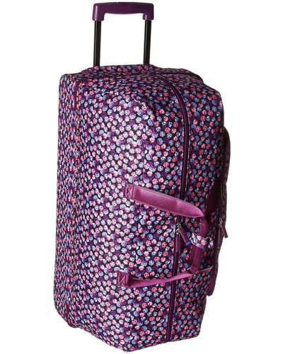 Vera Bradley Lighten Up Large Rolling Duffle Luggage - Purple