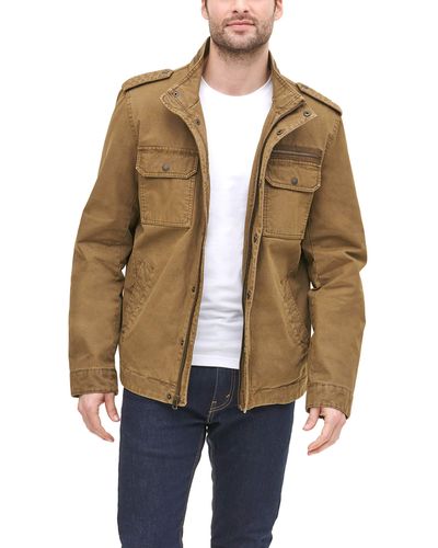 Levi's Washed Cotton Two Pocket Military Jacket Lightweight - Natural