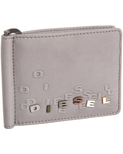 DIESEL Chinta Jem Wallet,t8090,frost Gray,one Size - Metallic