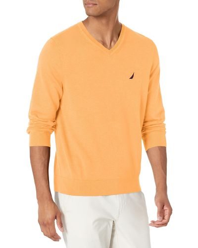 Nautica Navtech V-neck Sweater - Orange