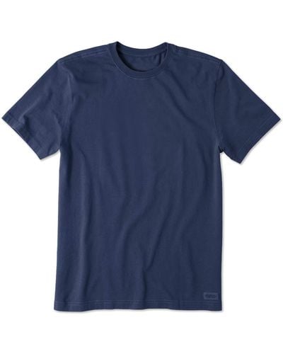 Life Is Good. Crusher T-shirt Solid - Blue