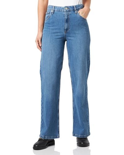 The Drop , jeans da donna Keagan, a gamba larga e a vita media, indaco medio, 38 - Blu