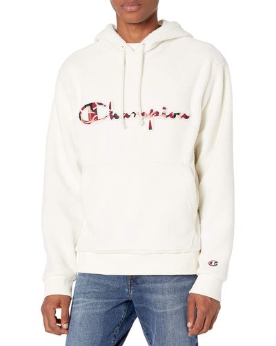 Champion Sherpa Pullover Hoodie - White