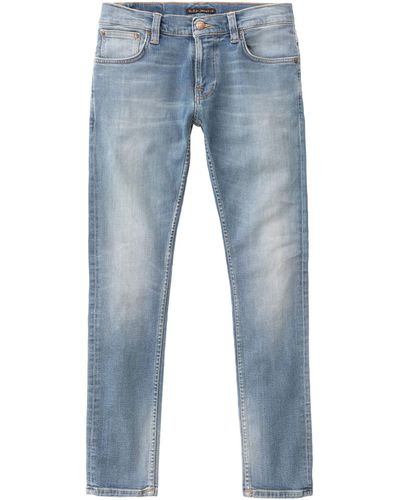 Nudie Jeans Tight Terry Summer Dust - Blue