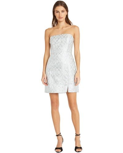Donna Morgan Strapless Mini Front Side Slit | Cocktail Dresses For - White