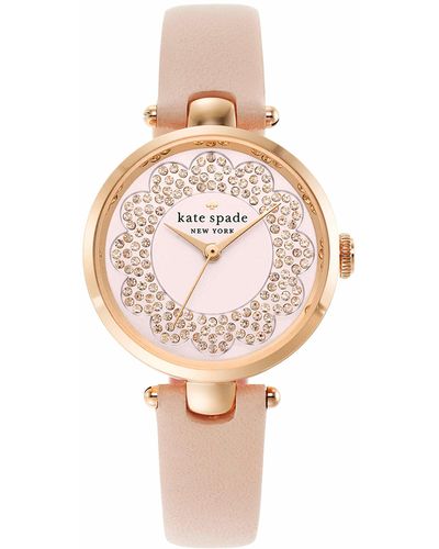 Kate Spade Holland Three-hand Pink Leather Watch