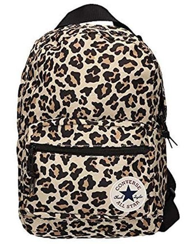 Converse Go Lo Leopard Backpack - Black