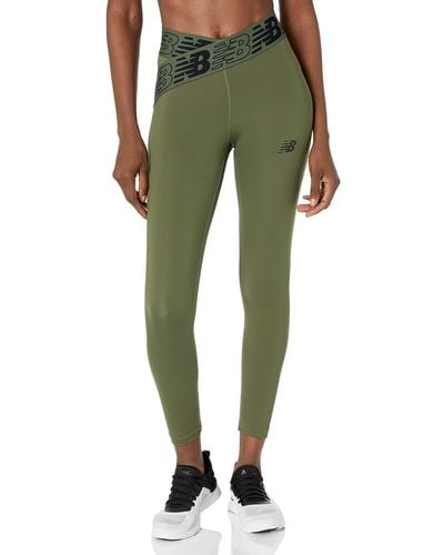 New Balance Relentless Crossover High Rise 7/8 Tight - Green