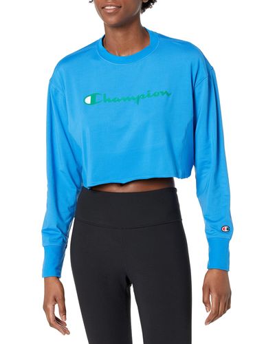 Champion Cropped Long Sleeve - Blue