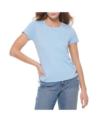 Calvin Klein Sportswear Essential Comfortable Cotton Modal Jersey T Shirt - Blue