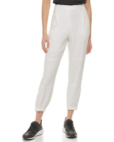 DKNY Easy Jogger Everyday Lightweight Pant - White