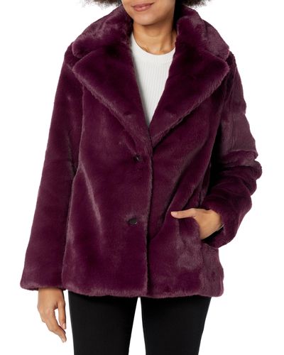 Guess Corinne Med Length Coat - Purple