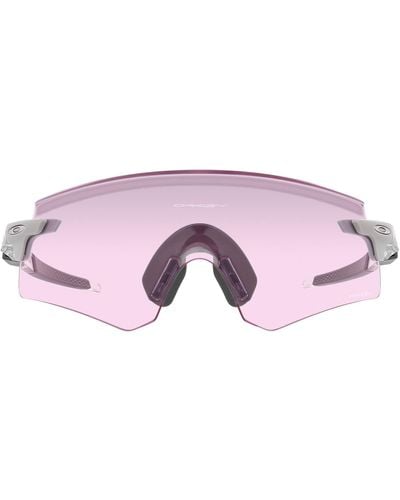 Oakley Oo9472f Encoder Low Bridge Fit Rectangular Sunglasses - Pink