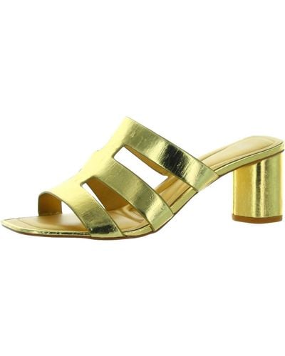 Franco Sarto Sarto S Flexa Carly Heeled Slide Sandal Gold Metallic 7.5 M - Natural