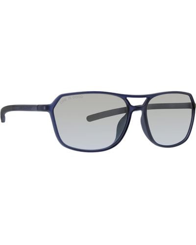 Life Is Good. Galveston Polarized Rectangular Sunglasses - Blue