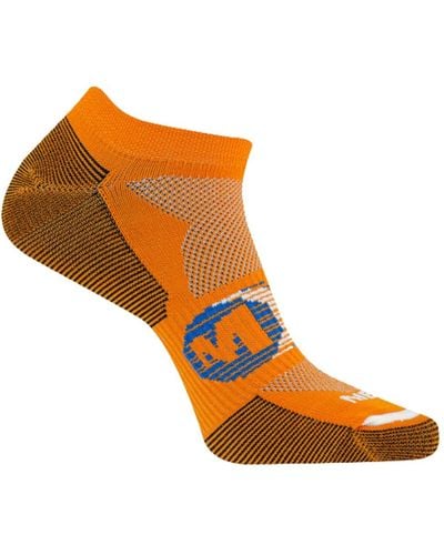 Merrell Trail Running Lightweight Socks- Anti-slip Heel And Breathable Mesh Zones - Orange