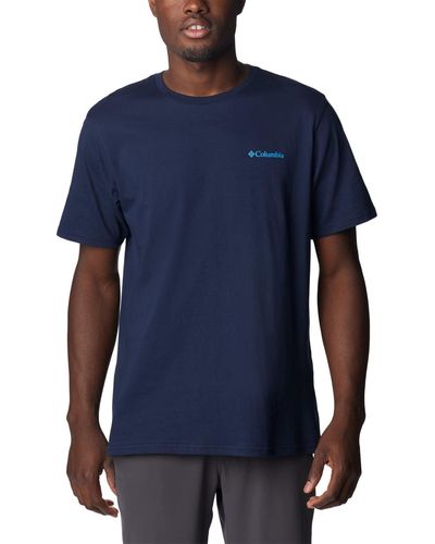 Columbia Rockaway River Country Short Sleeve Tee T-shirt - Blue