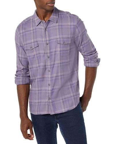 PAIGE Everett Long Sleeve Shirt - Purple