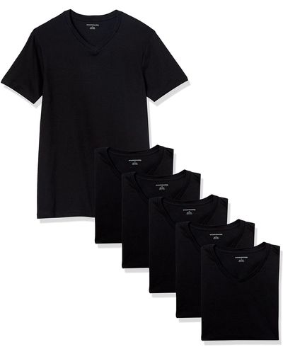 Amazon Essentials T-Shirt con Scollo a V Uomo - Nero