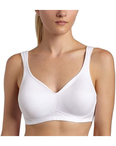 Playtex Womens 18 Hour Seamless Smoothing Full Coverage Us4049 With 2-pack Option Bras - White