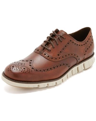Cole Haan Zerogrand Wing Tip Oxford - Brown