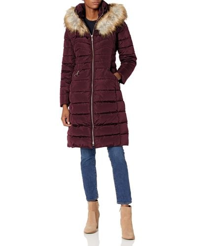 Laundry by Shelli Segal Puffer Jacket With Detachable Faux Fur Hood Collar - Multicolor
