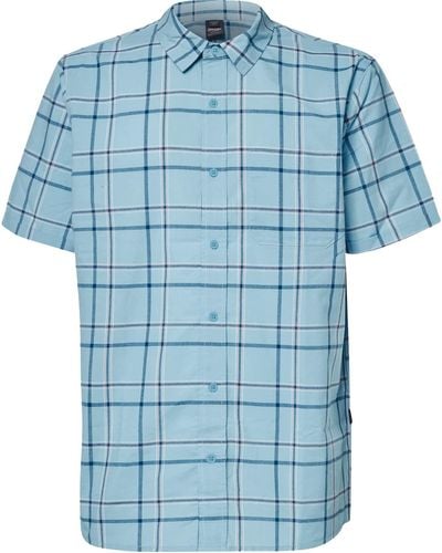Oakley Pacific Button Down Short Sleeve Woven Shirt - Blue