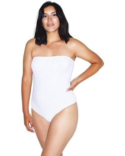 American Apparel Strapless Bodysuit - White