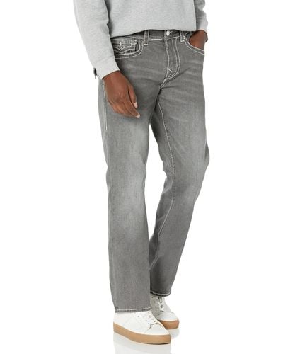 True Religion Ricky Big T Straight Flap Jeans - Grau