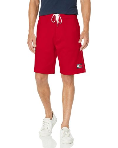 Men's Tommy Jeans Red Atlanta Hawks Mike Mesh Basketball Shorts