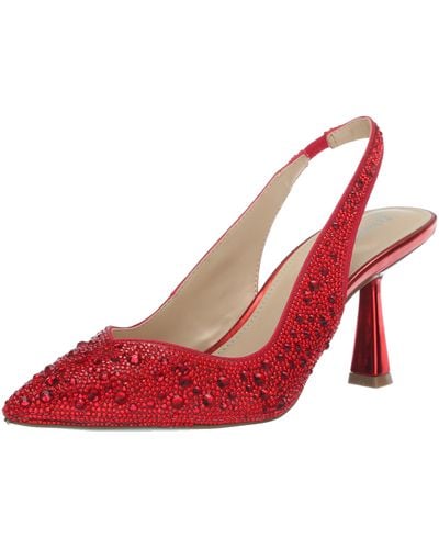 Betsey Johnson Clark Slingback Evening Pumps - Red