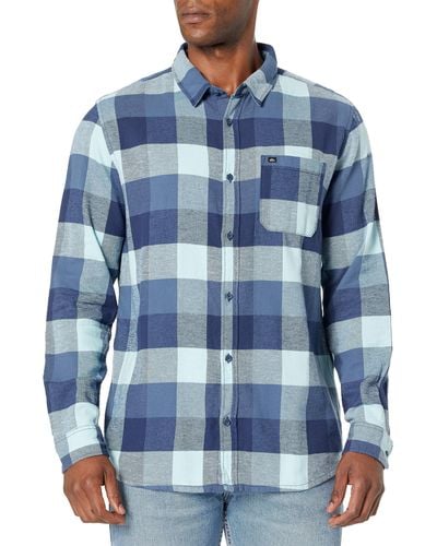 Quiksilver Flannel Button Down Shirt - Blue
